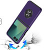 360 Rotating Ring Grip Hybrid Case for Samsung Galaxy Z Flip 7 - Purple