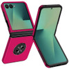 360 Rotating Ring Grip Hybrid Case for Samsung Galaxy Z Flip 7 - Hot Pink