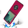 360 Rotating Ring Grip Hybrid Case for Samsung Galaxy Z Flip 7 - Hot Pink