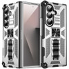 Military Grade Tough Ultra Rugged Hybrid Case for Samsung Galaxy Z Fold 7 - Silver