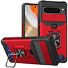 Military Grade All-In-One Ring Stand Card Case for Google Pixel 11 Pro XL - Red