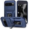 Combat Tough Series Ring Holder Case with Camera Lens Cover for Google Pixel 11 Pro XL - Blue