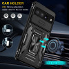 Military Grade Ring Holder Case with Camera Lens Cover for Google Pixel 11 Pro XL - Black