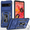 Military Grade Ring Holder Case with Camera Lens Cover for Google Pixel 11 Pro XL - Blue