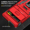 Military Grade Ring Holder Case with Camera Lens Cover for Google Pixel 11 Pro XL - Red