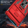 Military Grade Ring Holder Case with Camera Lens Cover for Google Pixel 11 Pro XL - Red