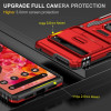 Military Grade Ring Holder Case with Camera Lens Cover for Google Pixel 11 Pro XL - Red