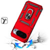 Military Grade Hybrid Case with Ring Grip and Camera Lens Protector for Google Pixel 11 Pro XL - Red