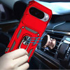 Military Grade Hybrid Case with Ring Grip and Camera Lens Protector for Google Pixel 11 Pro XL - Red