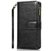 Leather Wallet Case with Zipper Pocket for Google Pixel 11 Pro XL - Black