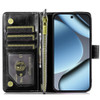 Leather Wallet Case with Zipper Pocket for Google Pixel 11 Pro XL - Black
