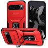 Combat Tough Series Ring Holder Case with Camera Lens Cover for Google Pixel 11 / Pixel 11 Pro - Red