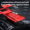 Combat Tough Series Ring Holder Case with Camera Lens Cover for Google Pixel 11 / Pixel 11 Pro - Red