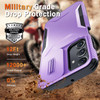 Combat Tough Series Hybrid Case with Camera Lens Cover for Samsung Galaxy A27 5G - Purple