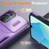 Combat Tough Series Hybrid Case with Camera Lens Cover for Samsung Galaxy A27 5G - Purple