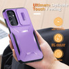 Combat Tough Series Hybrid Case with Camera Lens Cover for Samsung Galaxy A27 5G - Purple