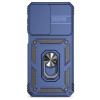 Military Grade Hybrid Case with Ring Grip and Camera Lens Protector for Samsung Galaxy A27 5G - Blue