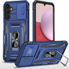 Military Grade Ring Holder Case with Camera Lens Cover for Samsung Galaxy A27 5G - Blue