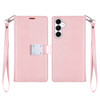Extra Series Essential Leather Wallet Stand Case for Samsung Galaxy A27 5G - Rose Gold