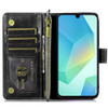 Leather Wallet Case with Zipper Pocket for Samsung Galaxy A27 5G - Black