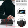 Leather Wallet Case with Zipper Pocket for Samsung Galaxy A27 5G - Black
