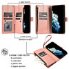 Leather Wallet Case with Zipper Pocket for Samsung Galaxy A27 5G - Rose Gold