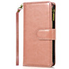 Leather Wallet Case with Zipper Pocket for Samsung Galaxy A27 5G - Rose Gold