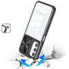 HD Transparent Case with Camera Privacy Cover for Samsung Galaxy A27 5G - Black
