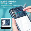 HD Transparent Case with Camera Privacy Cover for Samsung Galaxy A27 5G - Blue