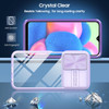 HD Transparent Case with Camera Privacy Cover for Samsung Galaxy A27 5G - Purple