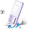 HD Transparent Case with Camera Privacy Cover for Samsung Galaxy A27 5G - Purple