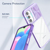 HD Transparent Case with Camera Privacy Cover for Samsung Galaxy A27 5G - Purple