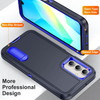 Military Grade TUFF Hybrid Armor Case with Kickstand for Samsung Galaxy A27 5G - Black Blue