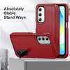 Military Grade TUFF Hybrid Armor Case with Kickstand for Samsung Galaxy A27 5G - Red