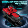 Military Grade All-In-One Ring Stand Card Case for Samsung Galaxy A27 5G - Red