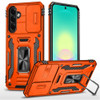 Military Grade Ring Holder Case with Camera Lens Cover for Samsung Galaxy A27 5G - Cosmic Orange