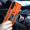 Military Grade Ring Holder Case with Camera Lens Cover for Samsung Galaxy A27 5G - Cosmic Orange
