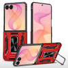 Military Grade Ring Grip Hybrid Case for Samsung Galaxy Z Flip 8 - Red