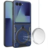 Superior Series Hybrid Case with Magnetic Ring Stand for Samsung Galaxy Z Flip 8 - Blue