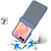 Shade Series Magnetic Ring Hybrid Case with Hinge Protection for Samsung Galaxy Z Flip 8 - Blue