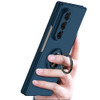 Slim Protective Cover with Ring Grip for Samsung Galaxy Z Fold 8 Ultra - Blue