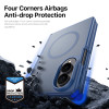 Shade Series Magnetic Ring Hybrid Case with Hinge Protection for Samsung Galaxy Z Fold 8 - Blue