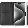 Element Series Book-Style Leather Folio Wallet Case for iPhone 17 - Black