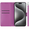 Element Series Book-Style Leather Folio Wallet Case for iPhone 16 Pro Max - Purple