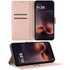 Element Series Book-Style Leather Folio Wallet Case for Motorola Moto G Power 2026 / 2025 - Rose Gold