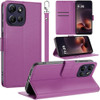 Element Series Book-Style Leather Folio Wallet Case for Motorola Moto G (2026/2025) / Moto G Play 2026 - Purple