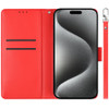 Element Series Book-Style Leather Folio Wallet Case for iPhone 14 / iPhone 13 - Red