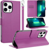 Element Series Book-Style Leather Folio Wallet Case for iPhone 12 Pro Max - Purple