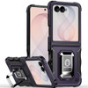 Military Grade Shockproof Hybrid Armor Case with Ring Grip for Samsung Galaxy Z Flip 8 - Purple