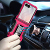 Military Grade Shockproof Hybrid Armor Case with Ring Grip for Samsung Galaxy Z Flip 8 - Hot Pink